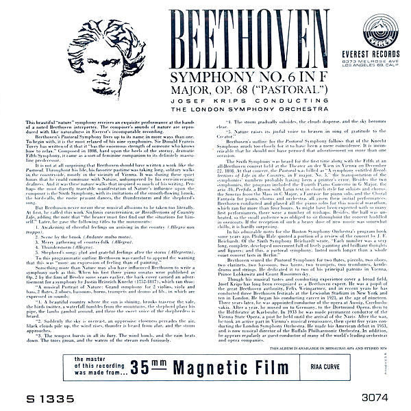 Master Release: Symphony No. 6 In F Major Op. 68 ("Pastoral") by Ludwig van Beethoven