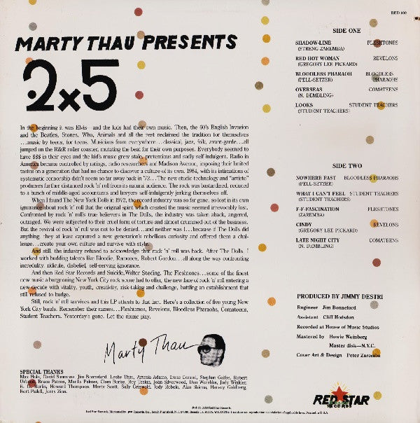 Release: Marty Thau Presents 2x5-Vinyl-US-1980-RED 100-1144322