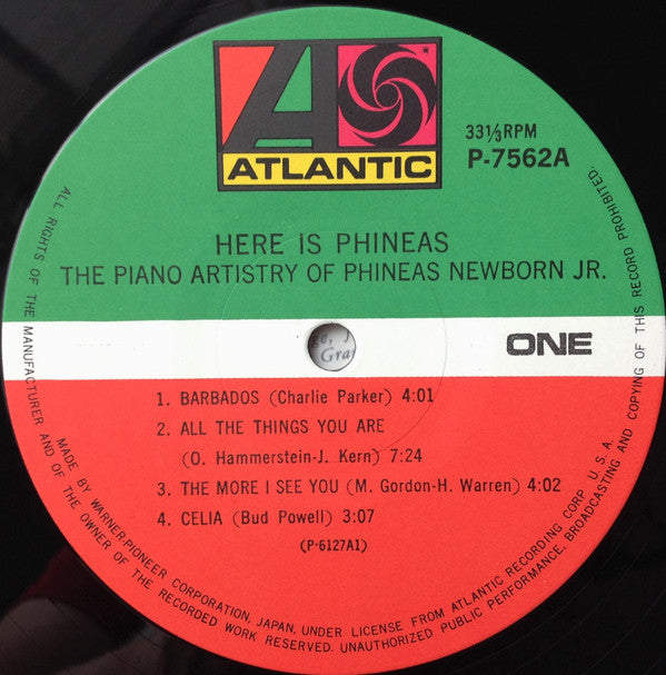 Here Is Phineas (The Piano Artistry Of Phineas Newborn Jr.) = ヒア・イズ・フィニアス
