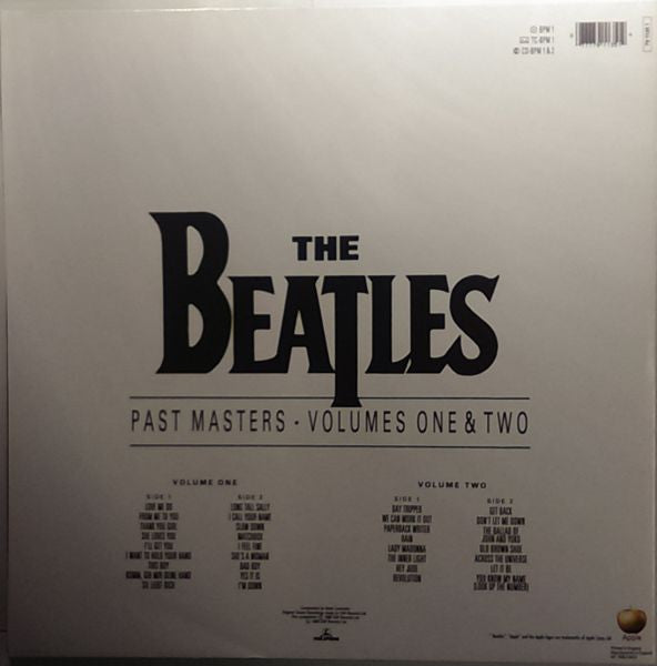 Release: Past Masters Volumes One & Two-Vinyl-UK & Europe-1992-BPM1, BPM1, 79 1135 1, 79 1135 1-1064060
