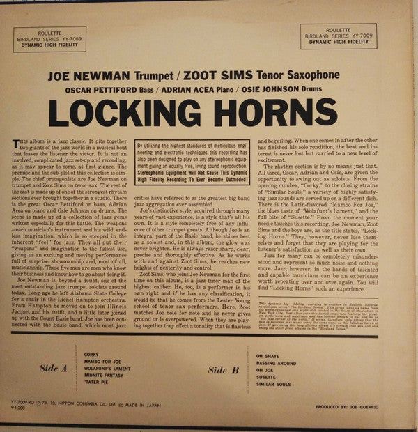 Release: Locking Horns-Vinyl-Japan-1973-YY-7009-RO-8402309