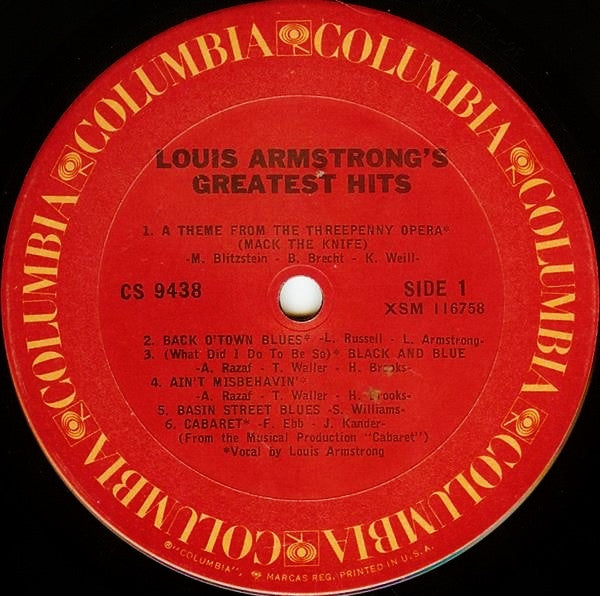 Release: Louis Armstrong's Greatest Hits-Vinyl-US-None-CS 9438-3434225