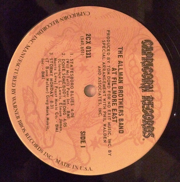 The Allman Brothers Band At Fillmore East