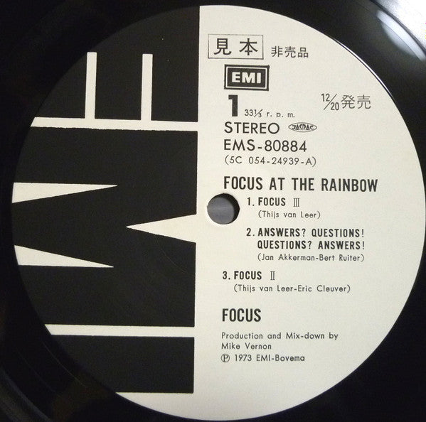 Release: Focus At The Rainbow-Vinyl-Japan-1977-EMS-80884-6919391