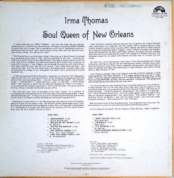 Master Release: Soul Queen Of New Orleans by Irma Thomas