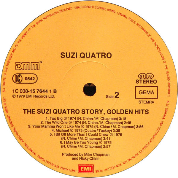 Release: The Suzi Quatro Story - 12 Golden Hits-Vinyl-Europe-None-038 15 7644 1, 1C 038-15 7644 1-2731632
