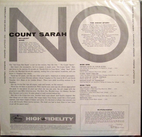Release: No Count Sarah-Vinyl-US-1959-MG 20441-1868338
