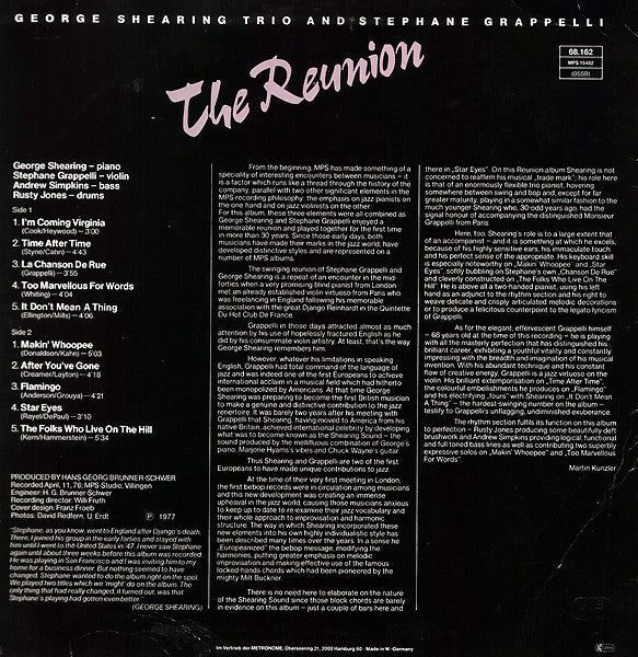 Release: The Reunion-Vinyl-Germany-1978-68.162, 0068.162-3201815