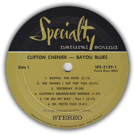 Release: Bayou Blues-Vinyl-US-1971-SPS 2139-2965490