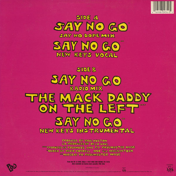 Release: Say No Go-Vinyl-US-1989-TB 934-72532