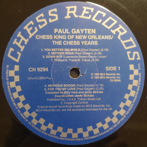Master Release: Chess King Of New Orleans by Paul Gayten