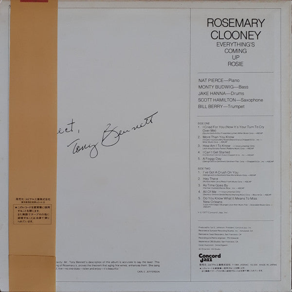 Release: Everything's Coming Up Rosie-Vinyl-Japan-1977-LCJ-2001-18041620