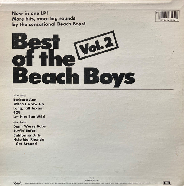Release: Best Of The Beach Boys Vol. 2-Vinyl-US-None-DN-16318-24064184