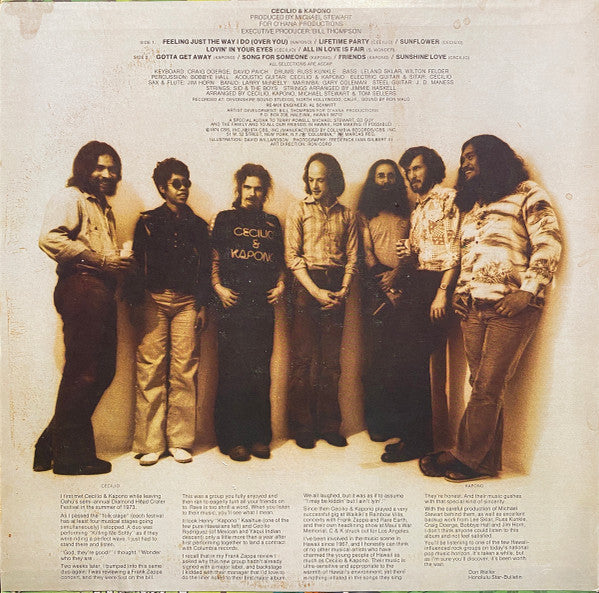 Release: Cecilio & Kapono-Vinyl-US-1974-KC 32928-15605247