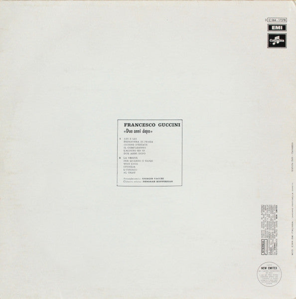 Release: Due Anni Dopo-Vinyl-Italy-1976-3C 064 - 17278, 3 C 064 - 17278-11769275