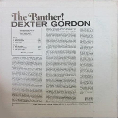 Master Release: The Panther! by Dexter Gordon