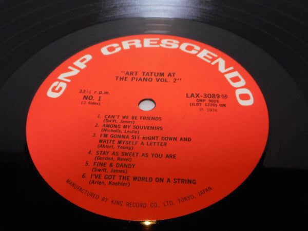 Release: Art Tatum At The Crescendo Vol. II-Vinyl-Japan-1976-LAX-3089-14544641