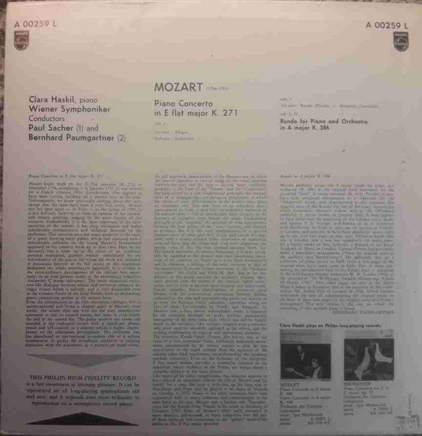 Master Release: Concerto In E-flat Major / Rondo In A Major by Clara Haskil