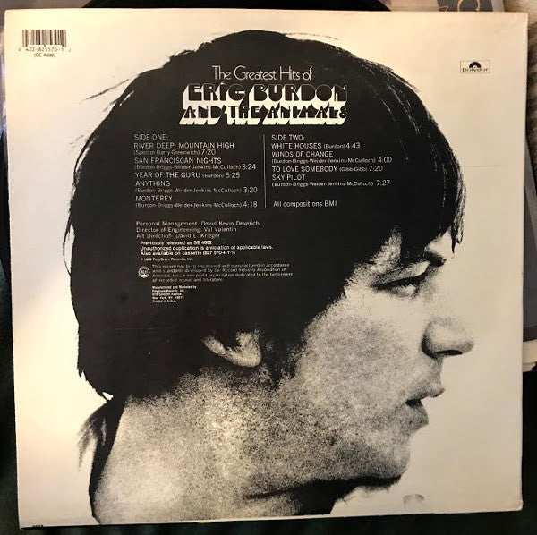 Release: The Greatest Hits Of Eric Burdon And The Animals-Vinyl-US-None-827 570-1 Y-1, SE 4602-12285501