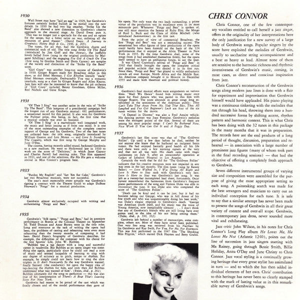 Chris Connor Sings The George Gershwin Almanac Of Song