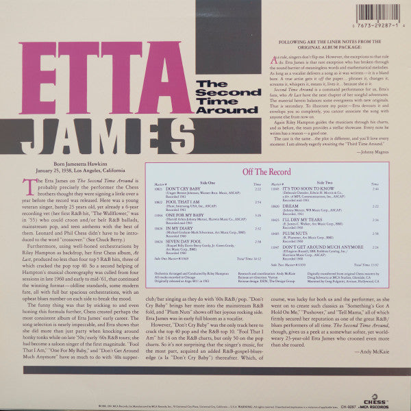 Master Release: The Second Time Around by Etta James