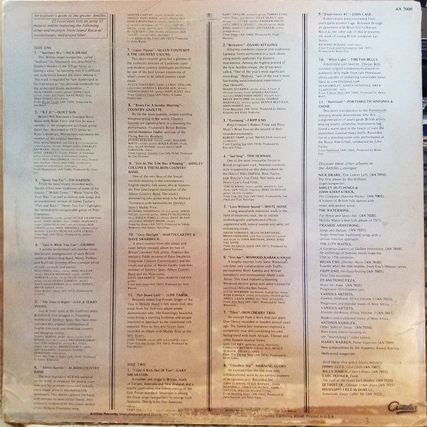 Release: The Greater Antilles Sampler-Vinyl-US-None-AX 7000-13971091