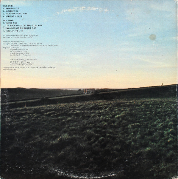 Release: The Roger Kellaway Cello Quartet-Vinyl-US-1971-SP 3034, SP-3034-13816554