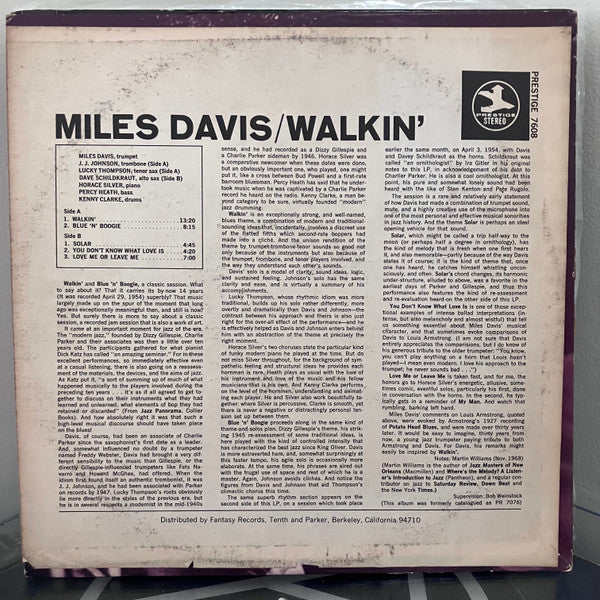 Master Release: Walkin' by Miles Davis