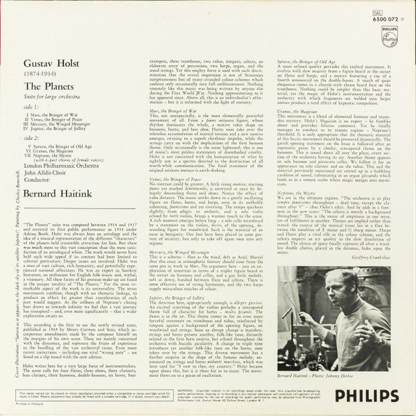 Release: The Planets-Vinyl-Netherlands-1977-6500 072-25610017