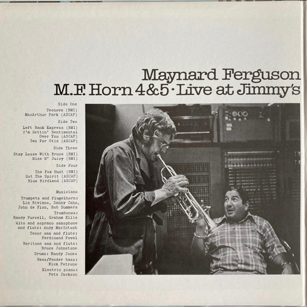 Master Release: M.F. Horn 4&5: Live At Jimmy's by Maynard Ferguson