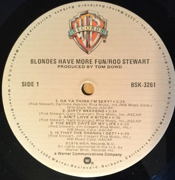 Release: Blondes Have More Fun-Vinyl-US-1978-BSK-3261-21326371