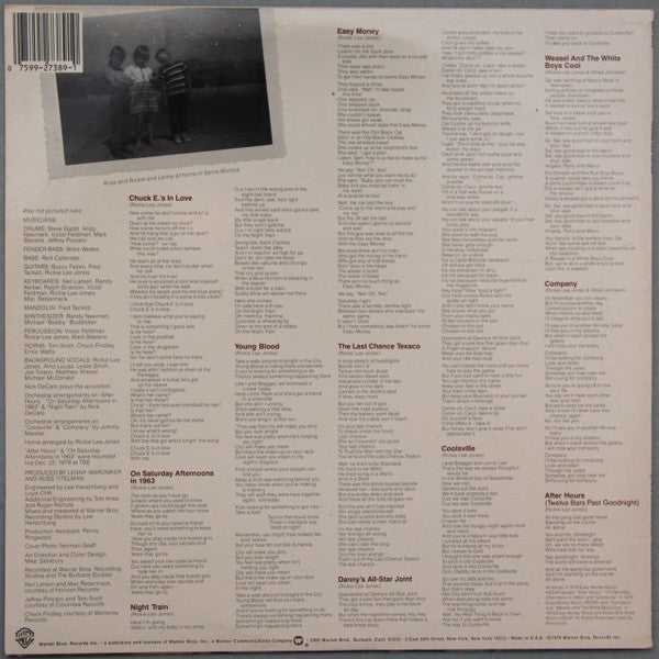 Release: Rickie Lee Jones-Vinyl-US-1983-BSK 3296-12562526
