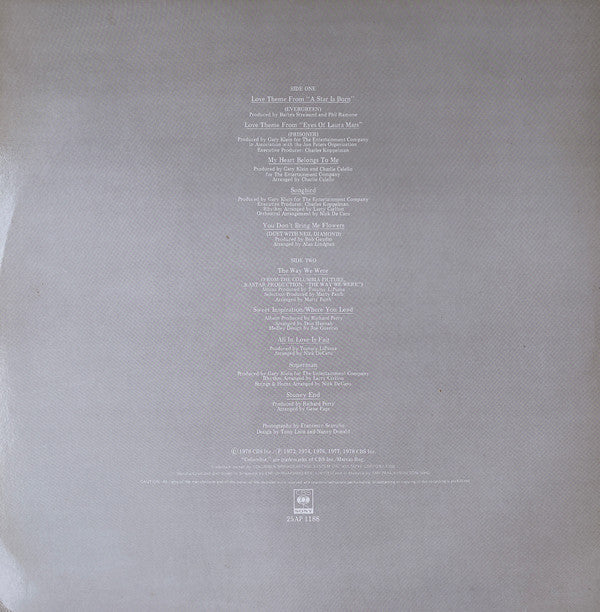 Release: Barbra Streisand's Greatest Hits - Volume 2-Vinyl-Singapore & Malaysia-1978-25AP 1188, 25AP-1188-15687203