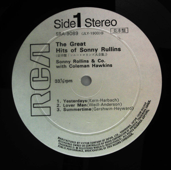 The Great Hits Of Sonny Rollins