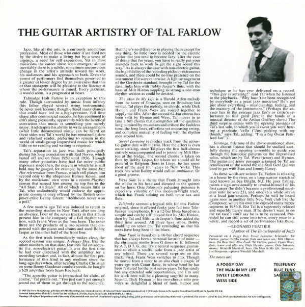 Release: The Guitar Artistry Of Tal Farlow-Vinyl-Russia-2022-MG V-8370-23629649