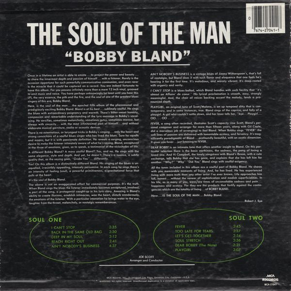 Master Release: The Soul Of The Man by Bobby Bland