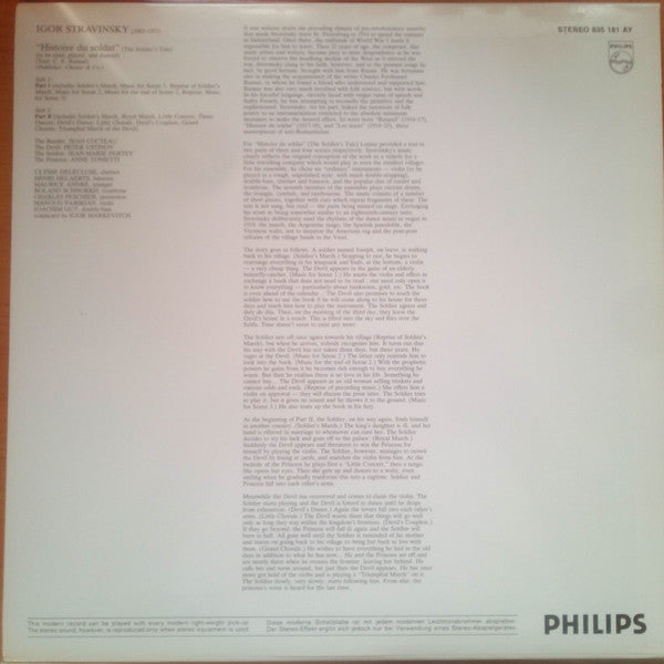Release: Histoire Du Soldat-Vinyl-Germany-1963-835 181 AY-11000614
