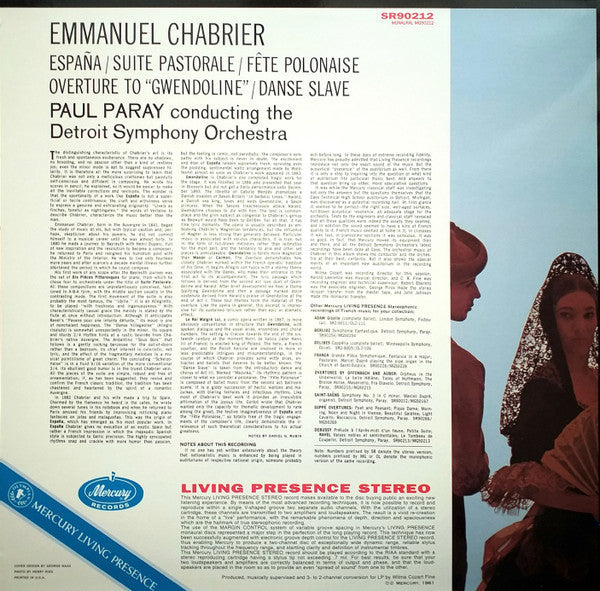 Master Release: España / Danse Slave / Fête Polonaise / Suite Pastorale / Gwendoline Overture by Emmanuel Chabrier