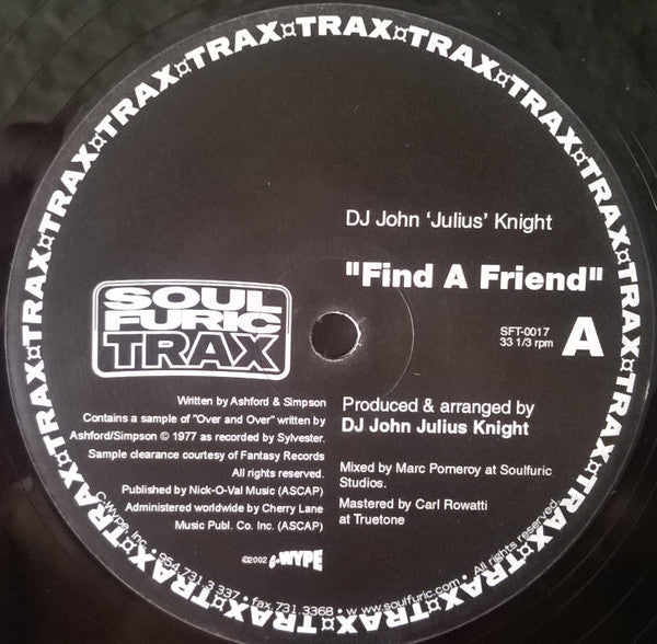 Release: Find A Friend-Vinyl-US-2002-SFT-0017, SFT0017-68248