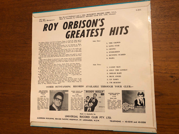Roy Orbison's Greatest Hits