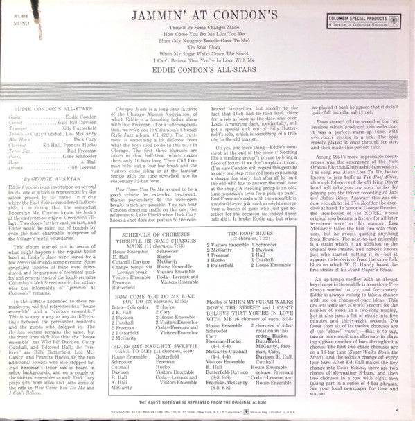 Release: Jammin' At Condon's-Vinyl-US-1973-JCL 616, JCL 616-14057889