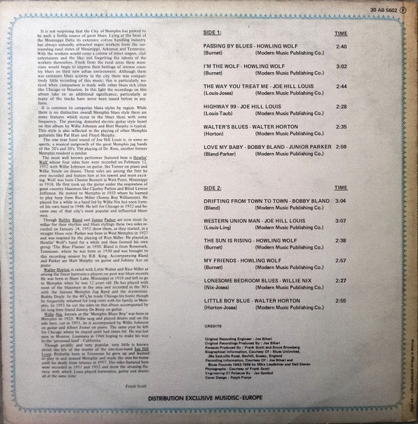 Master Release: Memphis Blues by Various