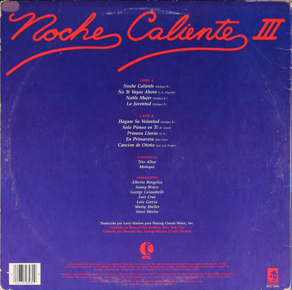 Release: Noche Caliente III-Vinyl-US-1984-PNU 3060-15143339