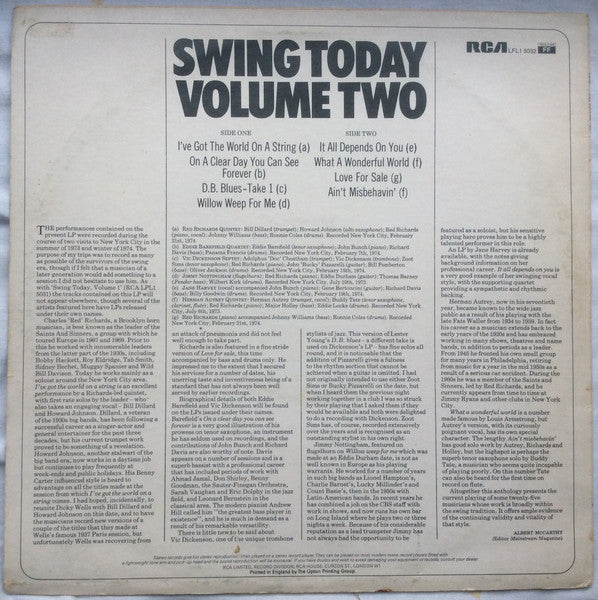 Swing Today Volume Two
