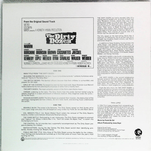 Master Release: The Dirty Dozen (Music From The Original Sound Track) by Frank De Vol