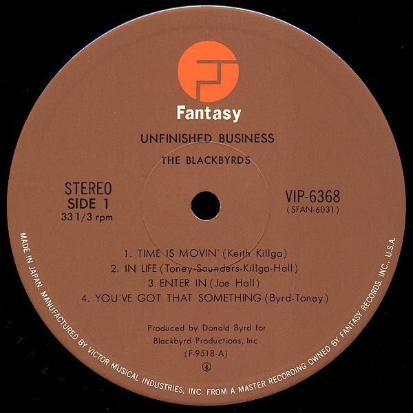 Release: Unfinished Business-Vinyl-Japan-1977-VIP-6368, SFAN-6031-10591345