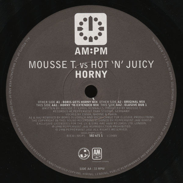 Release: Horny '98-Vinyl-UK-1998-582 671 1-24939
