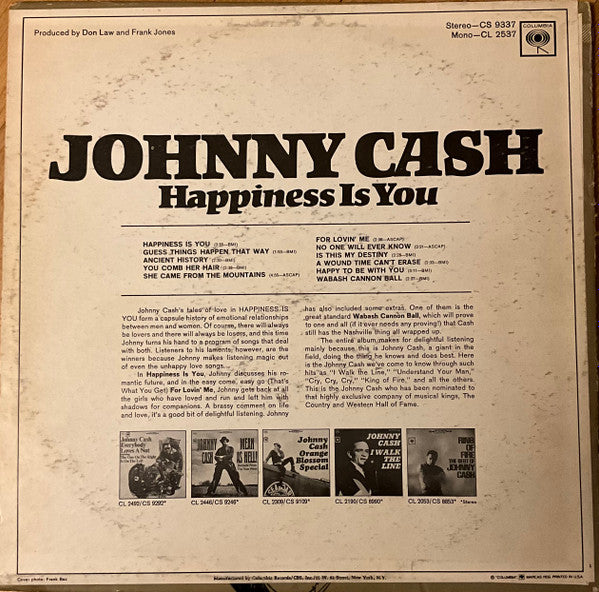 Master Release: Happiness Is You by Johnny Cash