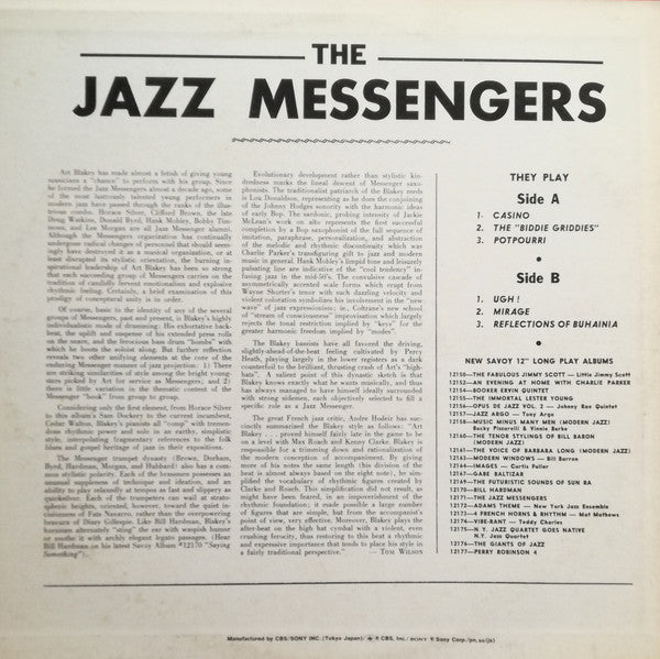Release: A Midnight Session With The Jazz Messengers-Vinyl-Japan-None-SOPU-11SY-12417399