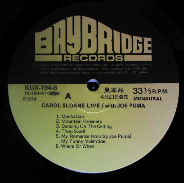 Carol Sloane Live